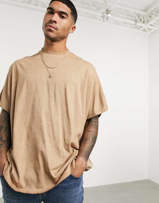 ASOS DESIGN - Ekstremt oversized longline-T-shirt i pigment-vask 