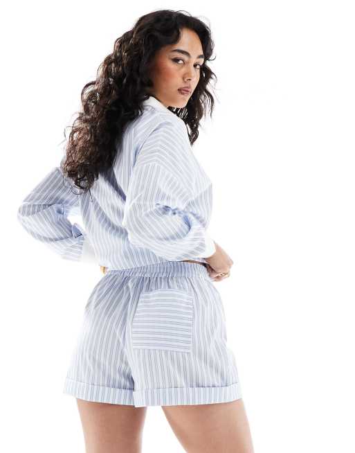 ASOS DESIGN elastic waist shorts in stripe - part of a set, 4 of 5