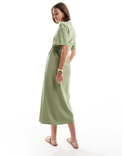 asos midi t shirt dress ASOS Design - Midi Dress - Women - Polyester/Spandex - XS