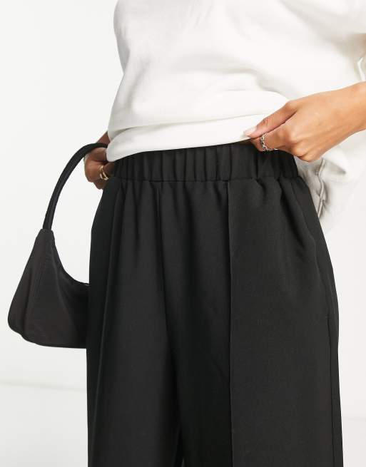 Tailored Tie Waist Pants - Black