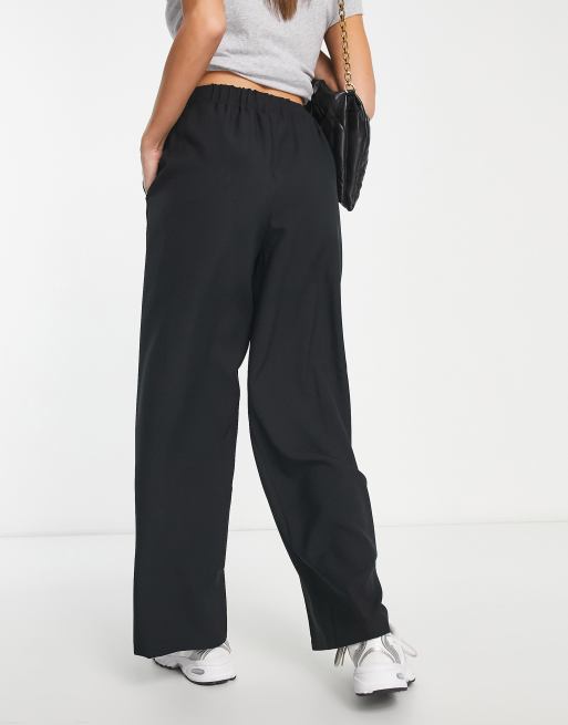 ELASTIC WAIST PANTS - Dark gray marl