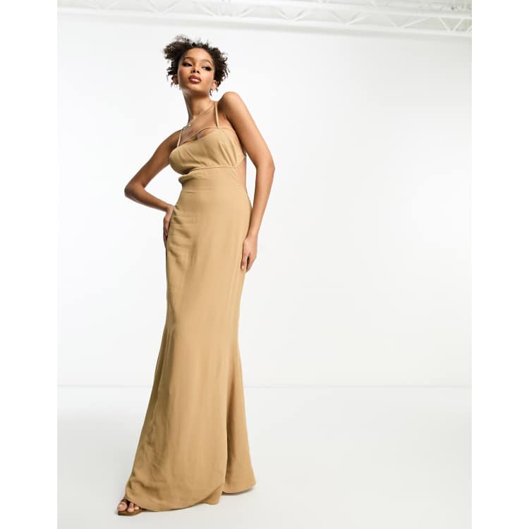 Tan long outlet dress