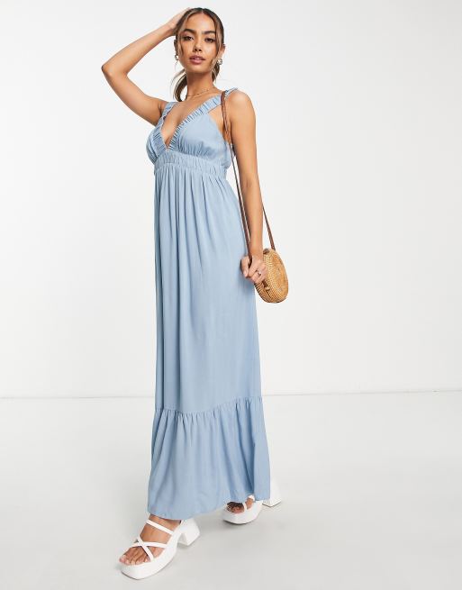 Asos duck outlet egg blue dress