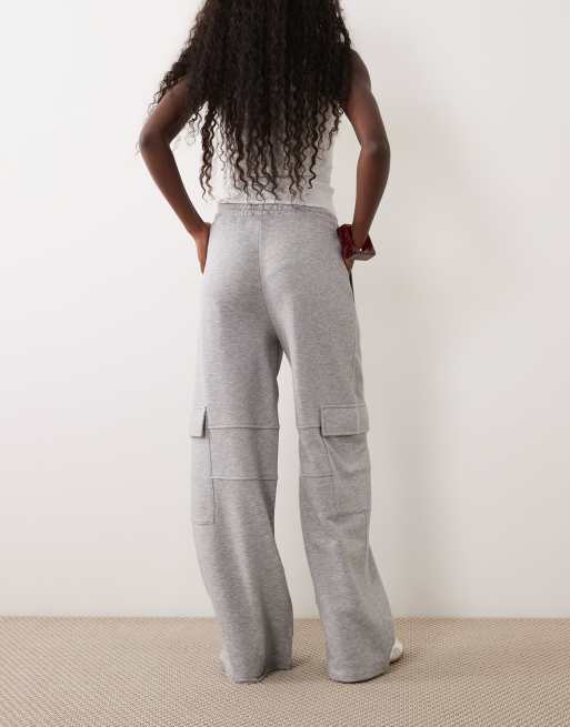 ASOS DESIGN elasticized cargo pants with cuff in gray heather, 5 of 5