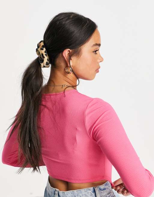 ASOS DESIGN - Elastico per capelli in pelliccia leopardata 