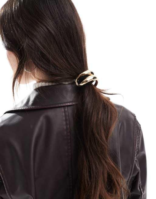 ASOS DESIGN - Élastique à cheveux avec anneau bombé - Doré, 2 de 4