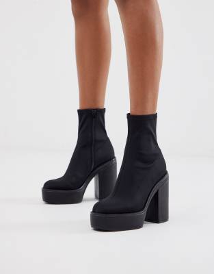 platform sock boots