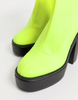 neon yellow boots