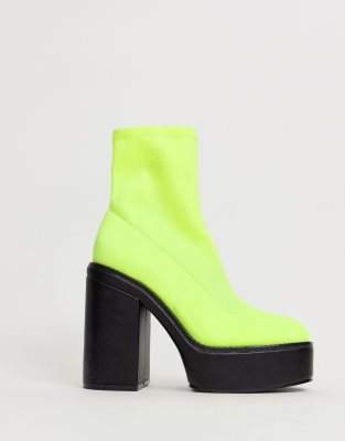 yellow platform boots