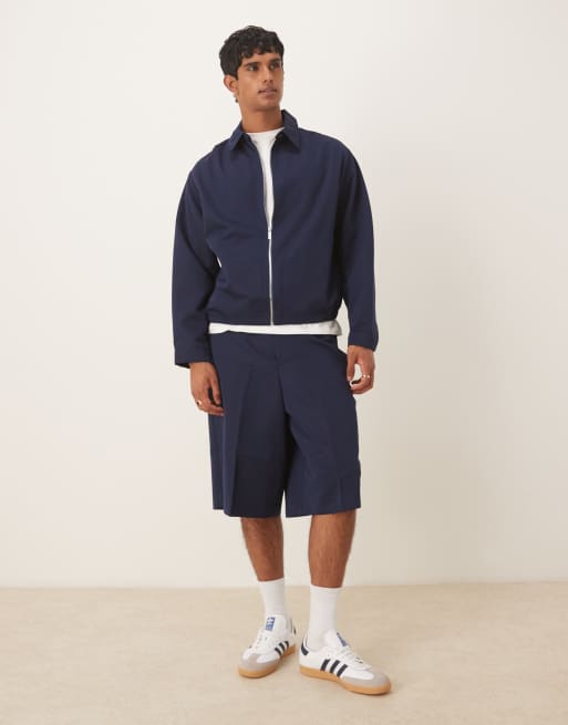 ASOS DESIGN – Elegancka granatowa kurtka oversize, część zestawu, 2 z 5