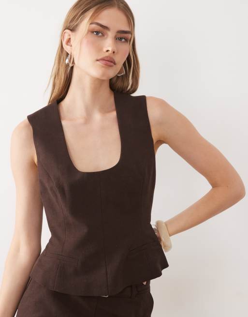ASOS DESIGN – Brązowy dopasowany zestaw, 3 z 3