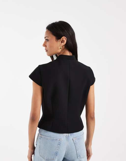 ASOS DESIGN – Elegancki top ze stójką i łezką, 4 z 4