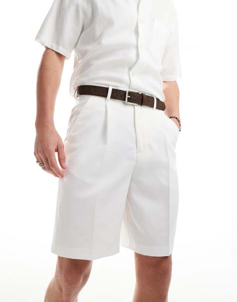 ASOS DESIGN – Eleganckie białe szorty z szerokimi nogawkami - view 1