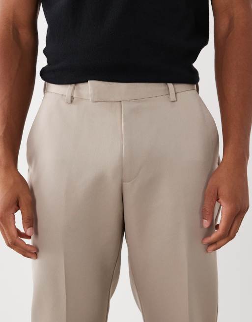ASOS DESIGN – Eleganckie dopasowane spodnie w kamiennobeżowym kolorze, 5 z 5
