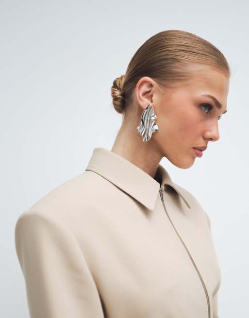 ASOS DESIGN - Elegant gemodelleerd jack met ingenomen taille en rits in camel, 3 van 4
