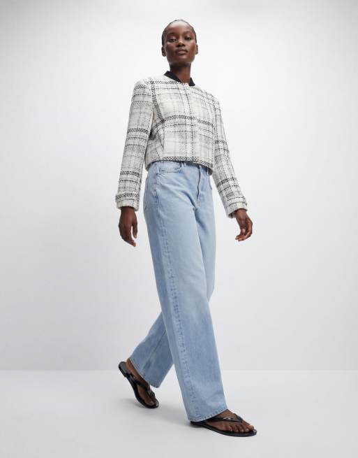 ASOS DESIGN - Elegant geruit bouclé bomberjack, 9 van 11