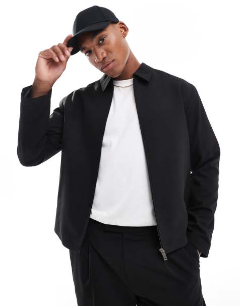 ASOS DESIGN - Elegant og sort Harrington-jakke - Del af sæt - view 1
