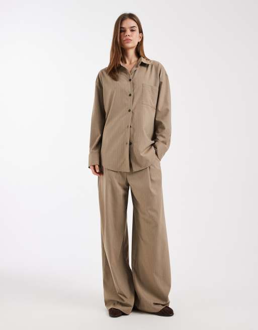 ASOS DESIGN - Elegant ruimvallend gestreept overhemd, deel van co-ord set, 2 van 4