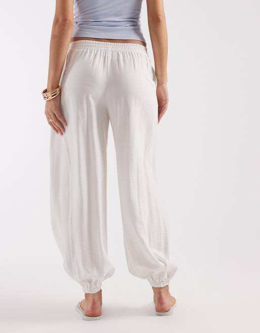 ASOS DESIGN – Elegante Ballonhose aus Kräuselstoff mit Bindesaum, 5 von 5