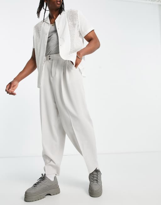 ASOS DESIGN – Elegante Ballonhose in Blassgrau