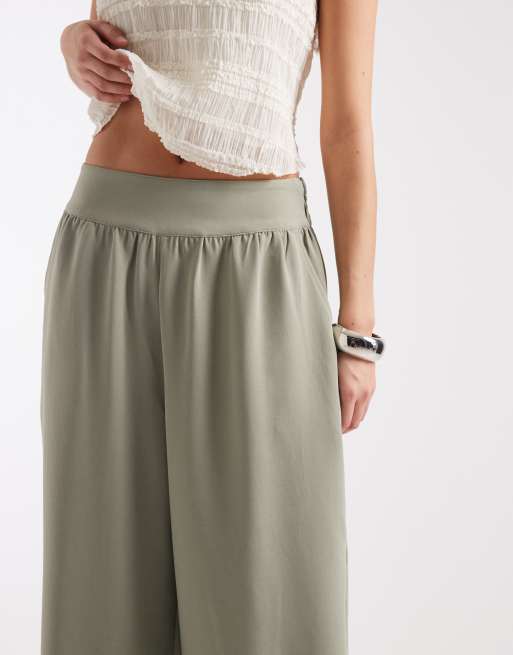 ASOS DESIGN – Elegante Ballonhose in Salbeigrün mit Bündchensaum, Kombiteil, 4 von 5