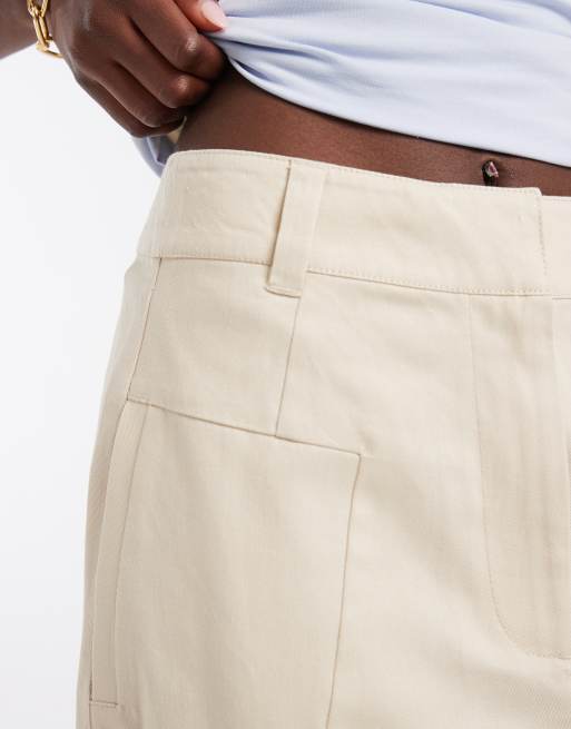 ASOS DESIGN – Elegante Barell-Hose in Steinbeige mit extrem schmal zulaufendem Bein, 5 von 5