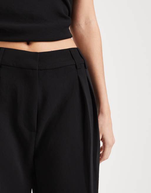 ASOS DESIGN - Elegante bermudashorts met lange pasvorm in zwart, deel van co-ord set, 3 van 4