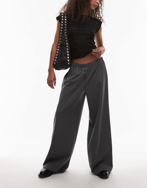 ASOS DESIGN - Elegante broek in pull-on stijl in grijs - view 1