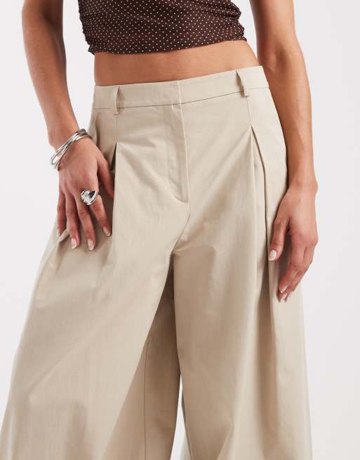 ASOS DESIGN - Elegante broek met ballonpijpen en pofzoom in stone, 3 van 5