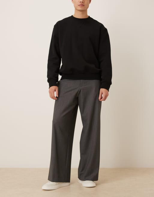 ASOS DESIGN - Elegante broek met rechte pijpen in antracietgrijs, 2 van 5