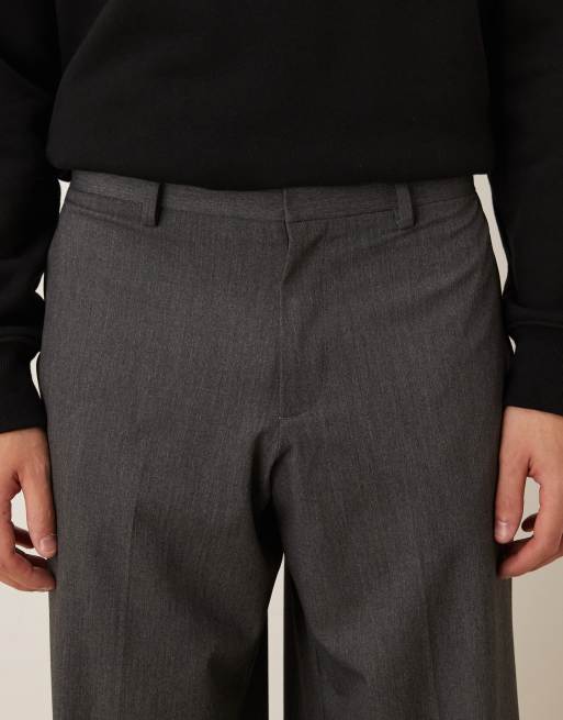 ASOS DESIGN - Elegante broek met rechte pijpen in antracietgrijs, 4 van 5