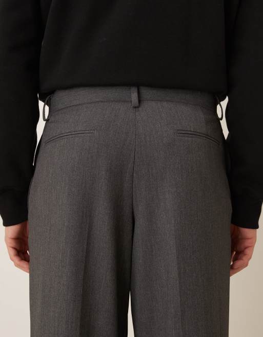 ASOS DESIGN - Elegante broek met rechte pijpen in antracietgrijs, 5 van 5