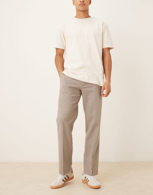 ASOS DESIGN - Elegante broek met rechte pijpen in grijs met textuur, 2 van 5