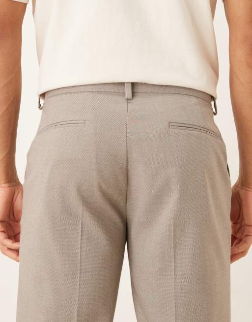 ASOS DESIGN - Elegante broek met rechte pijpen in grijs met textuur, 4 van 5