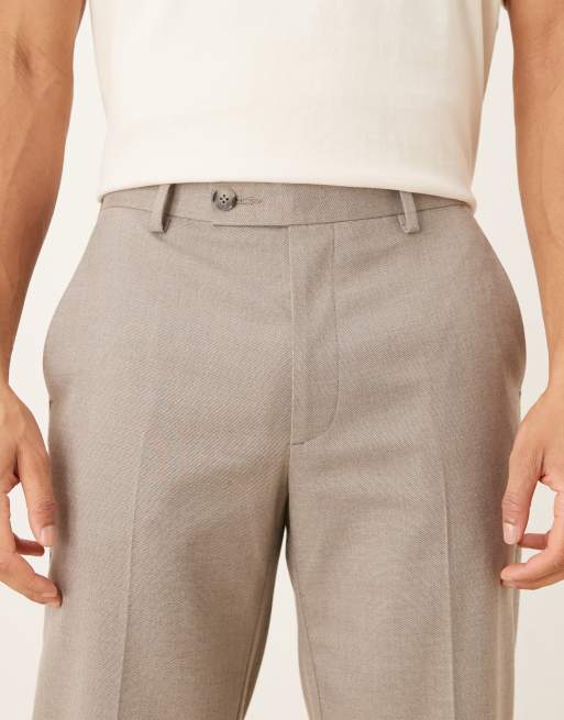 ASOS DESIGN - Elegante broek met rechte pijpen in grijs met textuur, 5 van 5