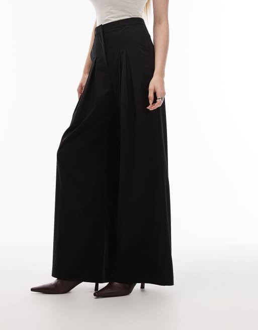 ASOS DESIGN - Elegante broek met ultrawijde pijpen in zwart, 4 van 5