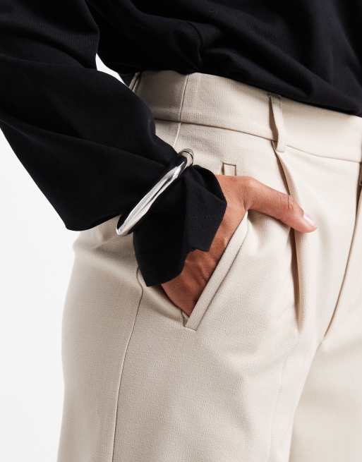 ASOS DESIGN - Elegante broek met wijde pijpen in ivoorwit, 4 van 5
