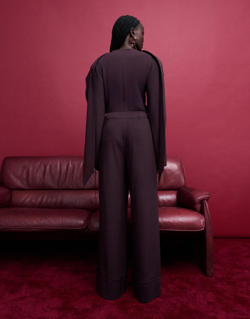 ASOS DESIGN - Elegante broek met wijde pijpen met omslag, 5 van 5
