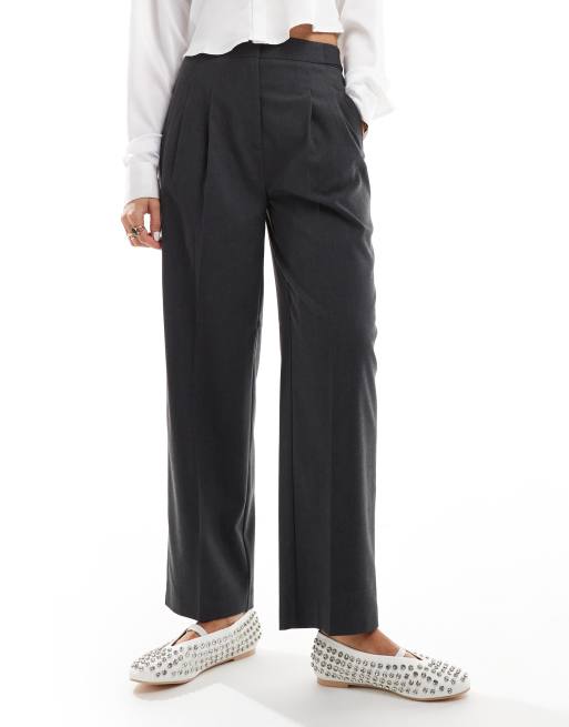 ASOS DESIGN - Elegante broek met wijde, rechte pijpen in zwart, 3 van 5