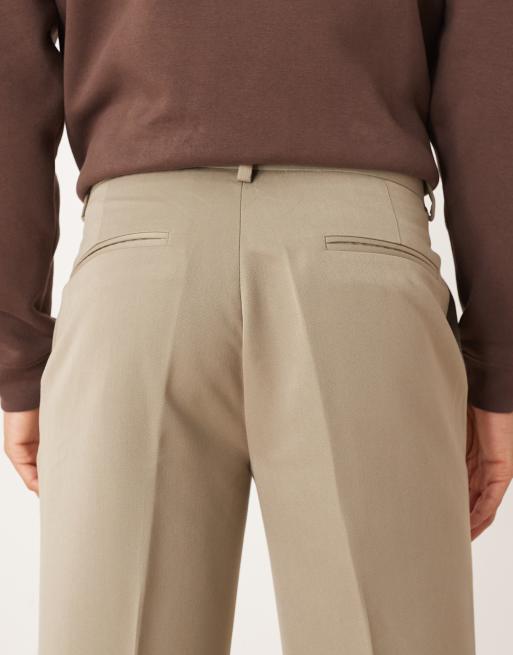 ASOS DESIGN - Elegante bukser i lys kaki med lige ben, 5 af 5
