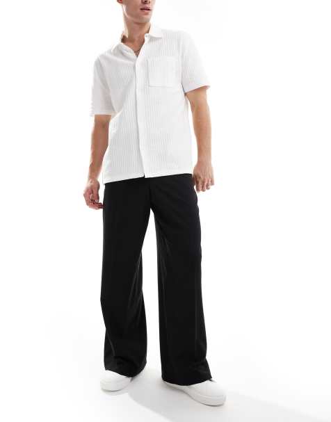 ASOS DESIGN - Elegante bukser i sort i løstsiddende pasform - view 1