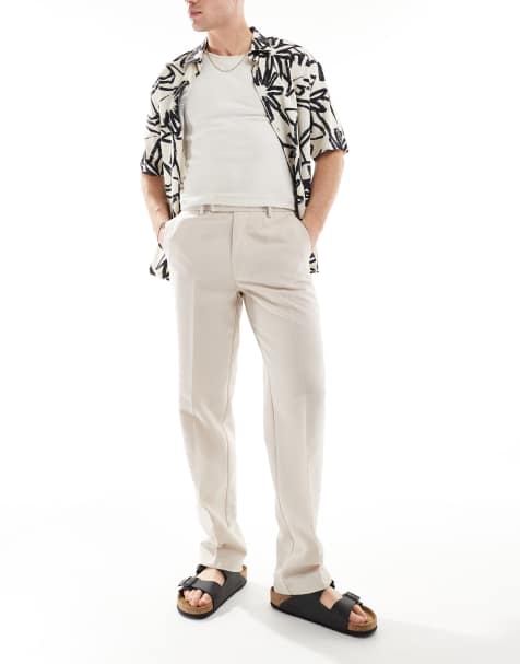 ASOS DESIGN - Elegante bukser med lige ben i beige - view 1