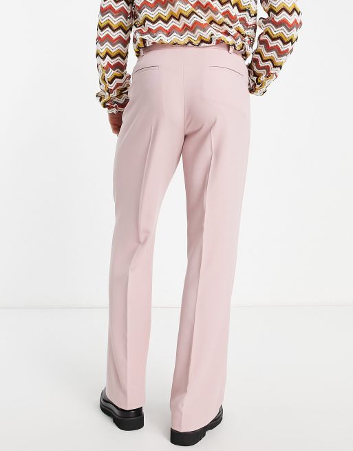 ASOS DESIGN - Elegante bukser med svaj og lommer foran i lyserød, 2 af 4
