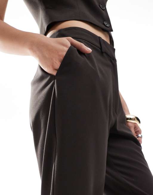 ASOS DESIGN - Elegante capri-broek in chocoladebruin, 3 van 5