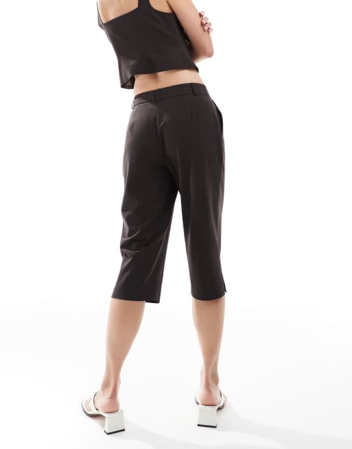 ASOS DESIGN - Elegante capri-broek in chocoladebruin, 4 van 5