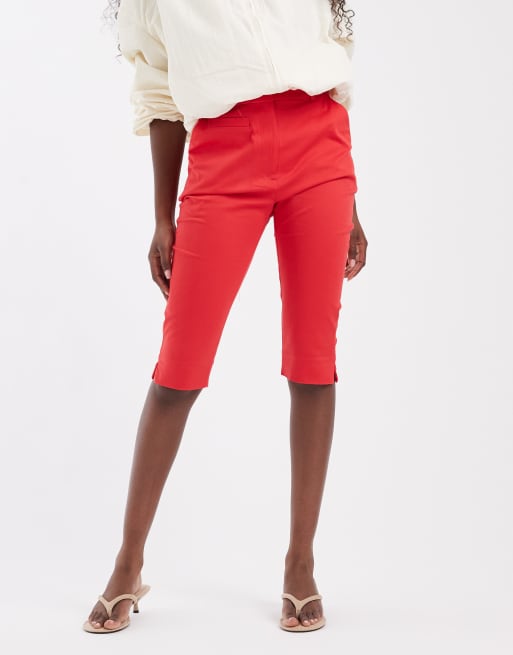 ASOS DESIGN – Elegante Caprihose in Rot, 2 von 5