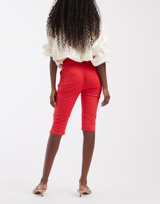 ASOS DESIGN – Elegante Caprihose in Rot, 5 von 5