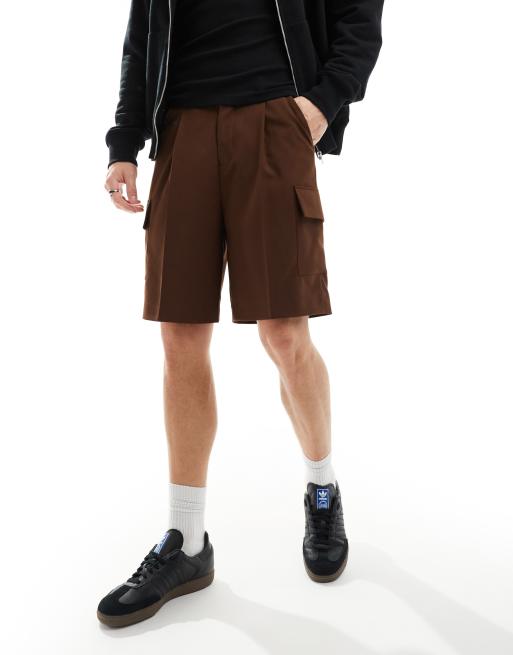 ASOS DESIGN – Elegante Cargoshorts in Braun, 3 von 5