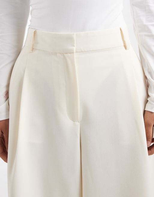 ASOS DESIGN - Elegante culottebroek met hoge taille in ivoorwit , 5 van 5