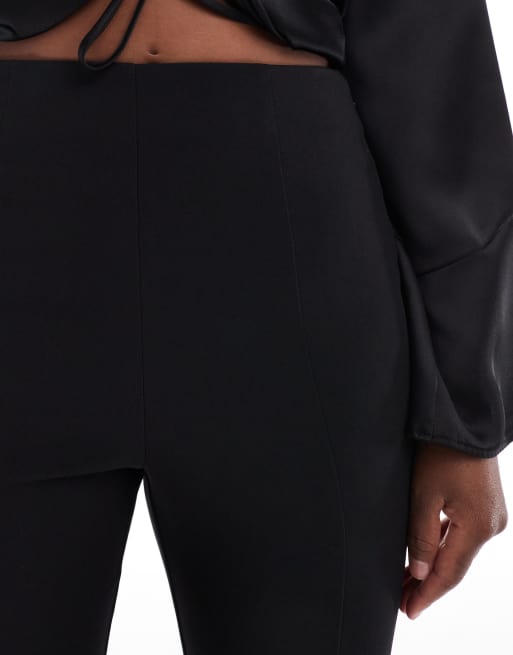 ASOS DESIGN – Elegante, eng geschnittene Hose in Schwarz mit Reißverschlussdetail vorne, 4 von 5